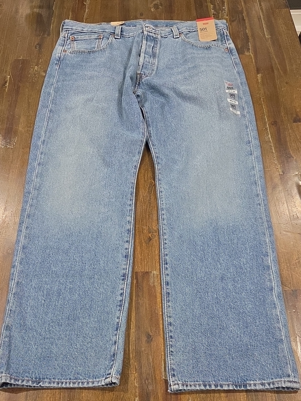 Levi's Men's 501 Relaxed Fit Jeans in Light Blue Wash